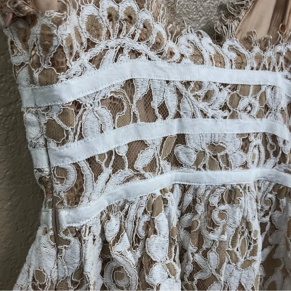 NBD Give it Up lace fit and flare mini dress!